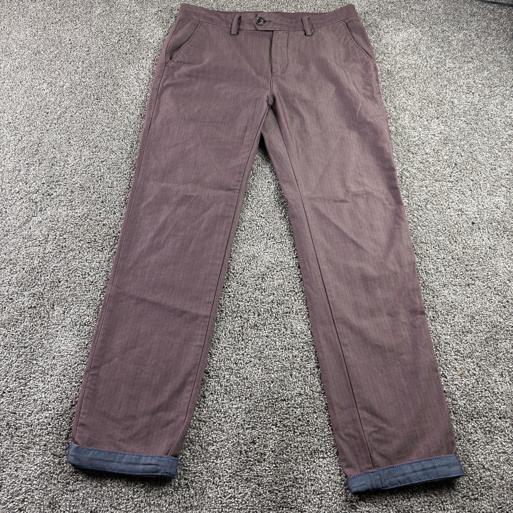 Ted Baker Cuff Trousers Iridescent Purpleish 32